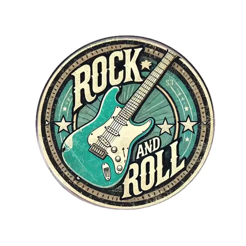 Vintage Rock Guitar Brooch – 60s / 70s Retro Music Lapel Pin, Classic Rock & Roll Accessory for Jackets, Bags & Hats, Perfect Gift for Music Lovers